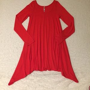 Long Sleeve Red Dress